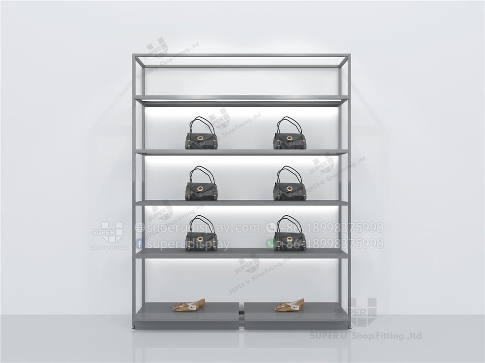 2x Metal Handbag Display Stand Holder Hanging Bag Rack Display Shelf  Adjustable