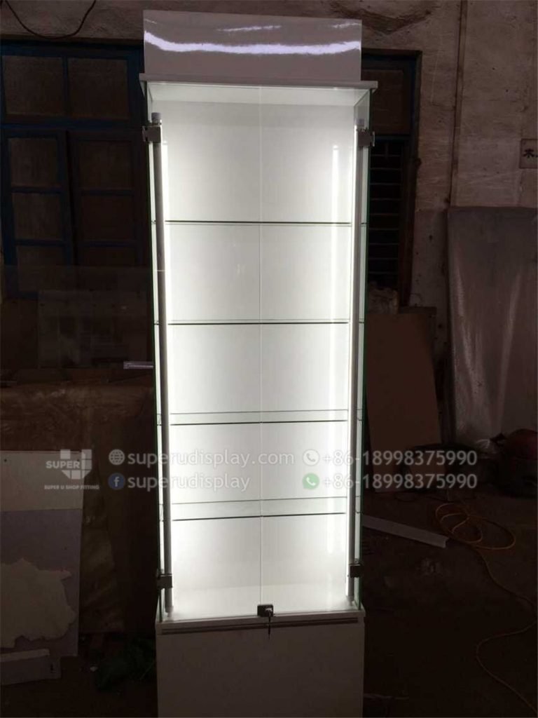 Custom Floor Stand Glass Mobile Phone Display Showcase with Security ...