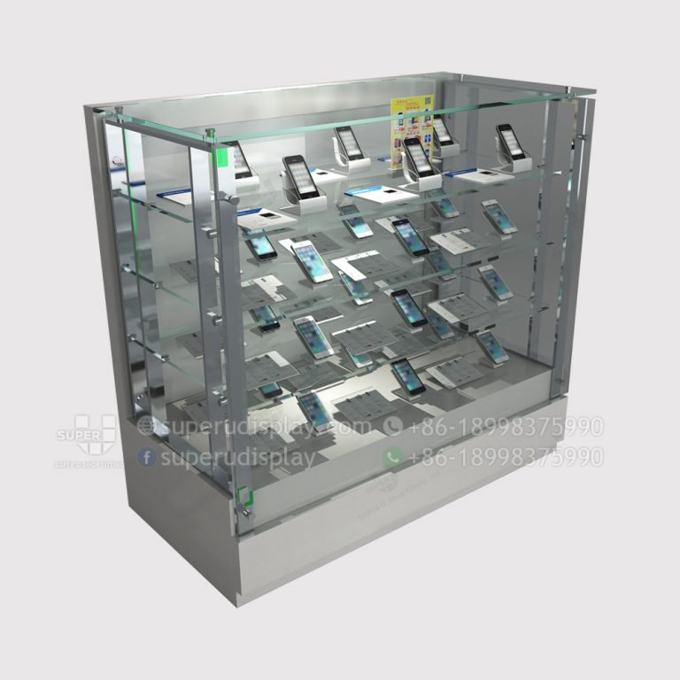 Custom High Tempered Glass Mobile Phone Display Cabinet Manufacturer ...