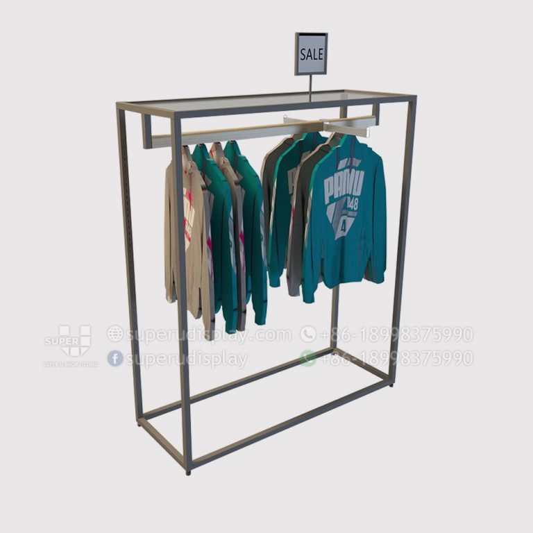 Custom Metal Floor POS Boutique Clothing Display Racks Manufacturer ...