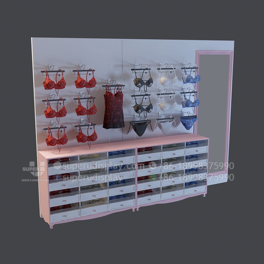 Wall Mounted Underwear Hook And Bra Rack For Garment Store Display