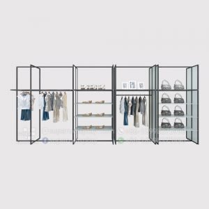 Custom Wall Stand Modular Retail Wall Clothing Racks for Retail Shop ...