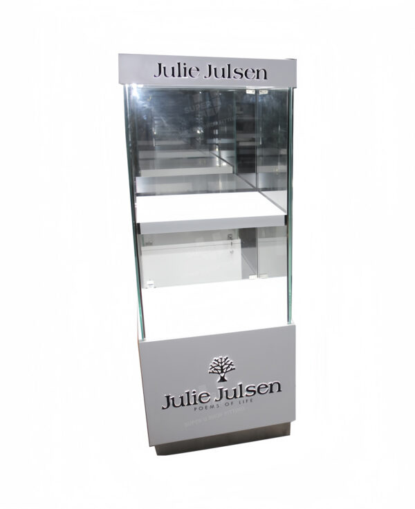 Glass Tower Display Standing Jewelry Cabinet